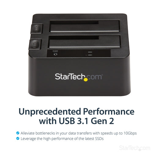 Hard Drive Docking Station StarTech.com SDOCK2U313 Dual-Bay USB 3.2 Gen 2 10Gbps