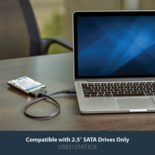USB 3.1 to SATA Hard Drive Adapter 10Gbps UASP 0.5m Black