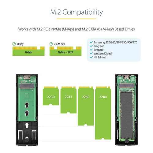 StarTech.com M2-USB-C-NVME-SATA storage drive enclosure