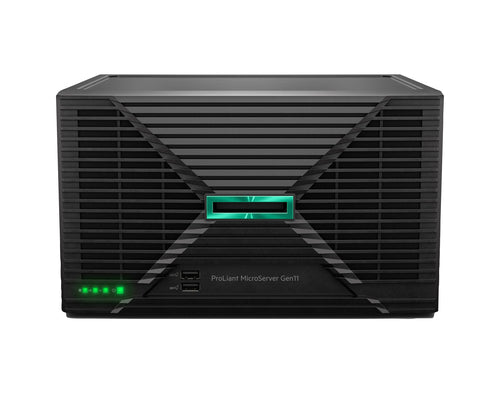 HPE ProLiant MicroServer Gen11 E-2414 2.6GHz 4-core 1P 16GB-U VROC 4LFF-NHP 180W External PS server