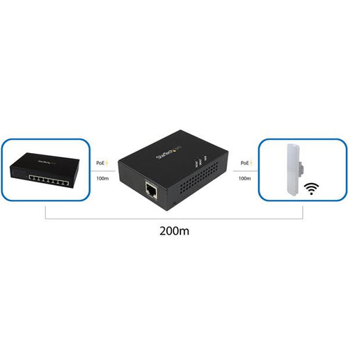 Network Extender StarTech.com POEEXT1GAT Gigabit PoE+ 100m 2000 Mbit/s