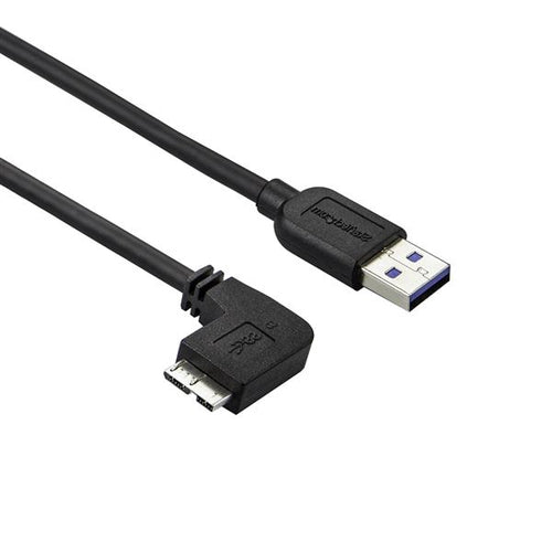 USB Cable StarTech Slim Micro USB 3.0 1m 5 Gbit/s Left-angle Black