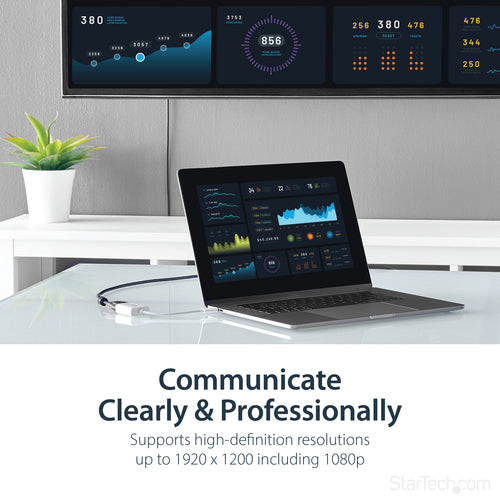USB-C to VGA Adapter StarTech.com CDP2VGAW 1920x1200 Display