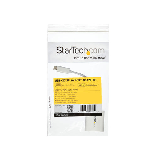 USB-C to VGA Adapter StarTech.com CDP2VGAW 1920x1200 Display