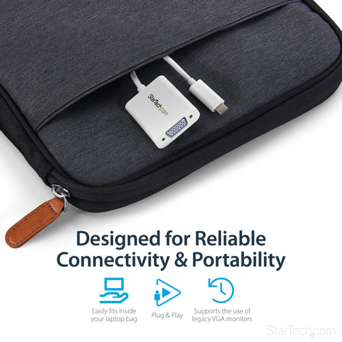 USB-C to VGA Adapter StarTech.com CDP2VGAW 1920x1200 Display
