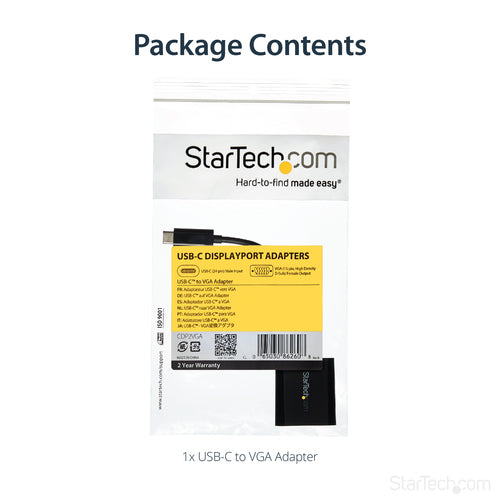 USB-C to VGA Adapter StarTech.com CDP2VGA 1080p 1920x1200