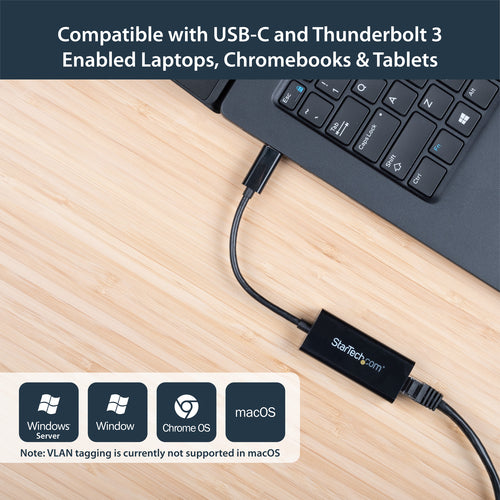 Ethernet Adapter StarTech.com USB-C Gigabit 5000 Mbit/s Wired - US1GC30B