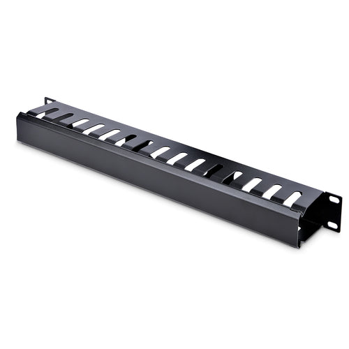 StarTech.com CMDUCT1UX 1U Horizontal Cable Management Duct - Black Steel for 19" Racks