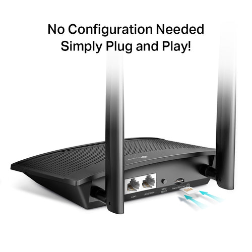 Wireless Router TP-Link TL-MR100 Wi-Fi 4 2.4GHz Ethernet LAN 3G - TL-MR100