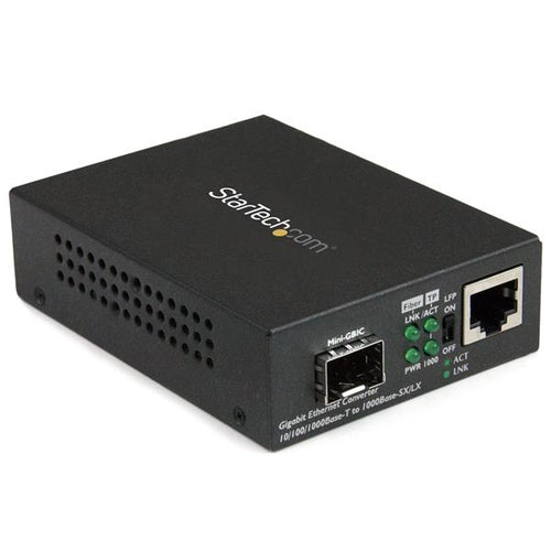 Fiber Media Converter StarTech.com MCM1110SFP 10/100/1000Mbps Open SFP TAA - MCM1110SFP