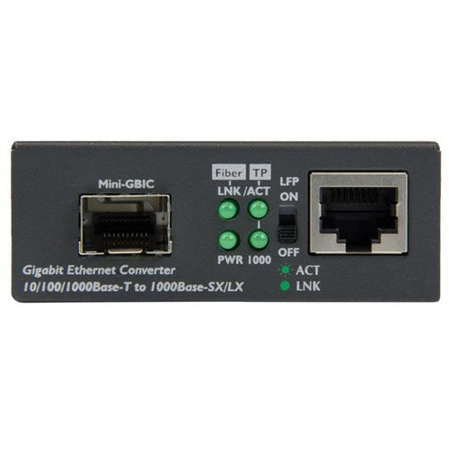 Fiber Media Converter StarTech.com MCM1110SFP 10/100/1000Mbps Open SFP TAA - MCM1110SFP