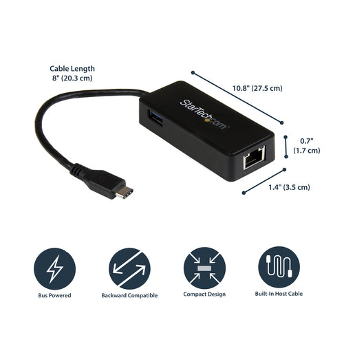 Network Adapter StarTech USB-C Gigabit 5000 Mbit/s USB 3.0