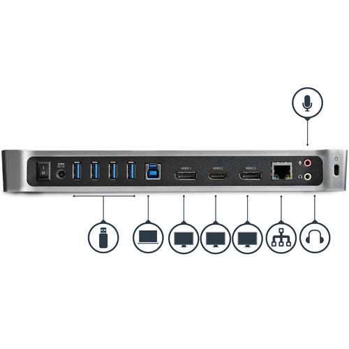 StarTech.com USB3DOCKH2DP laptop dock/port replicator
