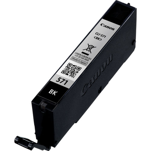 Ink Cartridge Canon CLI-571BK Black Standard Yield 7 ml 376 Pages - 0385C001