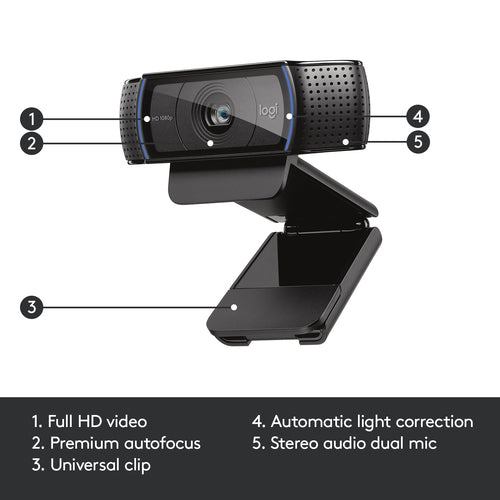 HD Webcam Logitech C920 Pro 1080p 30fps 3MP H.264 - 960-001055