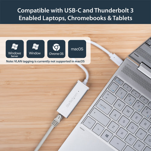 USB-C to Gigabit Network Adapter StarTech.com US1GC30A 5000Mbit/s Wired Ethernet Silver