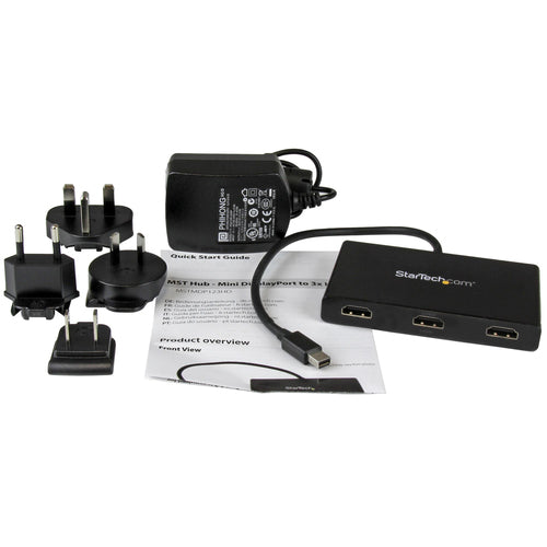 Video Splitter StarTech.com MSTMDP123HD 3-Port Mini DisplayPort to HDMI Dual 4K 30Hz - MSTMDP123HD