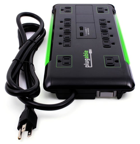 Surge Protector Plugable Technologies PS12-USB2B 12 AC Outlets 4320J