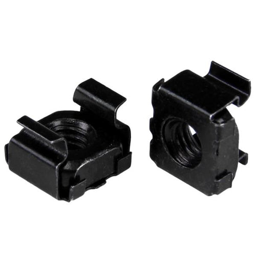 Cage Nuts StarTech.com M5 Steel 100 Pack Black 13mm