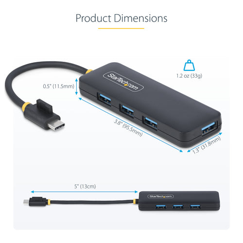 USB-C Hub StarTech.com H5C4A 4-Port USB-A 5Gbps Travel Compact