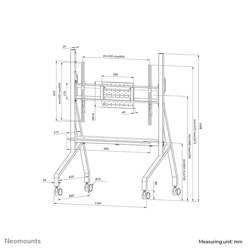 Neomounts FL50-525BL1 multimedia cart/stand