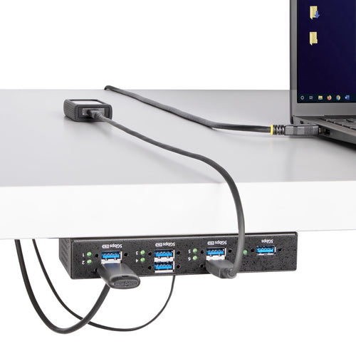 7-Port USB Hub StarTech.com 5G7AINDRM-USB-A Heavy Duty ESD Surge Protection - 5G7AINDRM-USB-A-HUB