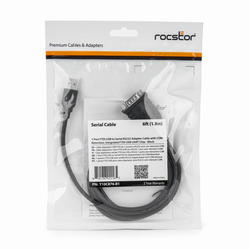 Rocstor Y10C876-B1 serial cable