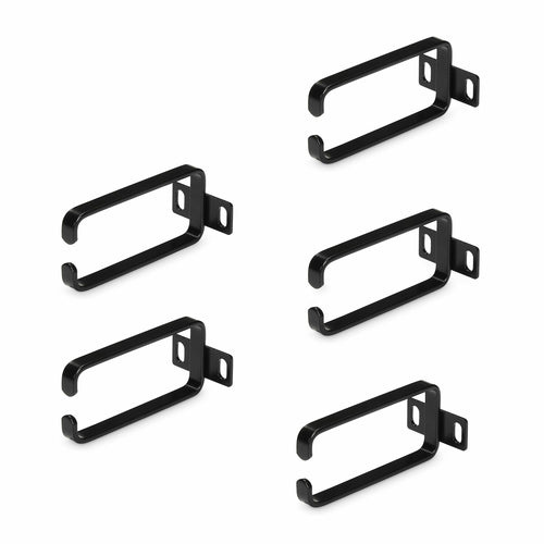 StarTech.com CMHOOK1UN5PK Black Steel Vertical D-Ring Hooks - 5 Pack for 19" Server Racks
