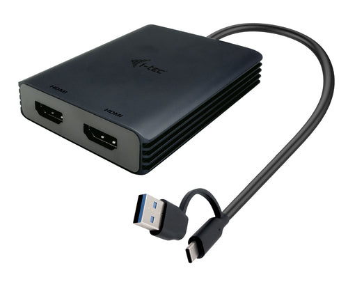 Dual 4K HDMI Adapter USB-A/USB-C 0.27m 60Hz Video Converter