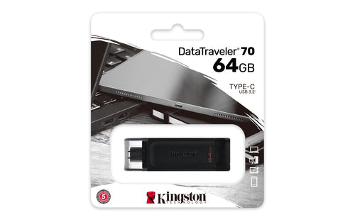USB Flash Drive Kingston DataTraveler 70 64GB USB-C 3.2 Gen 1