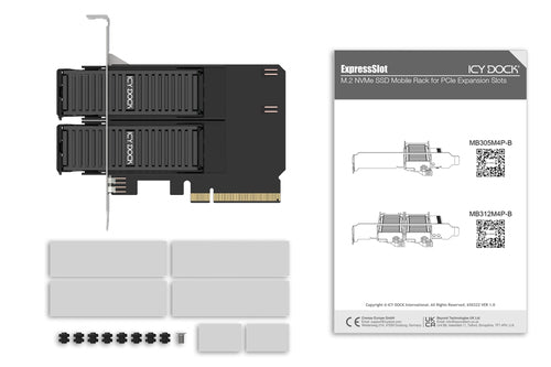 Icy Dock MB312M4P-B interface cards/adapter
