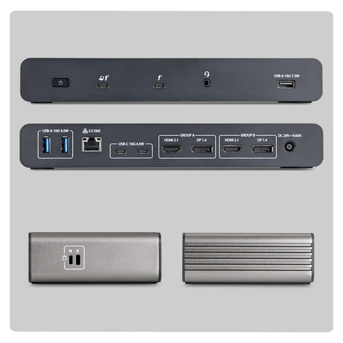 StarTech.com 206UE-TB5USB4DOCK laptop dock/port replicator