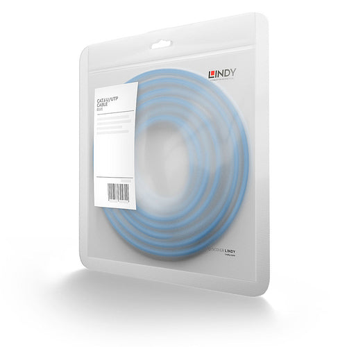 Network Cable Lindy Cat.6 5m U/UTP RJ-45 Blue - 48020