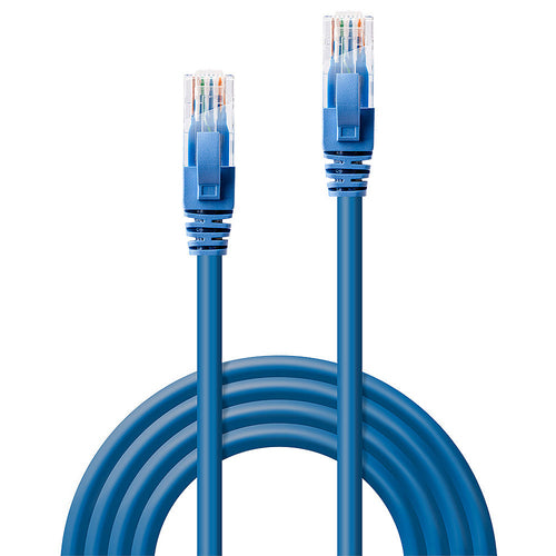 Network Cable Lindy Cat.6 5m U/UTP RJ-45 Blue - 48020