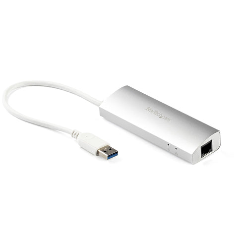 USB Hub StarTech.com 3-Port USB 3.0 Gigabit Ethernet 5Gbps Portable