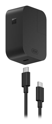 45W USB-C Charger Adapter for Microsoft Surface Black 1.75m Cable