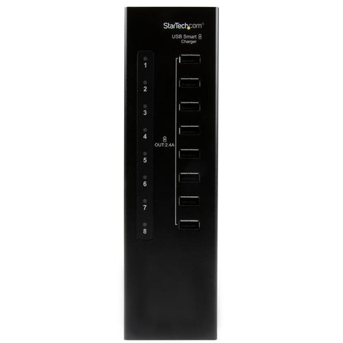 Charging Station StarTech 8-Port 96W 19.2A USB Charger Black