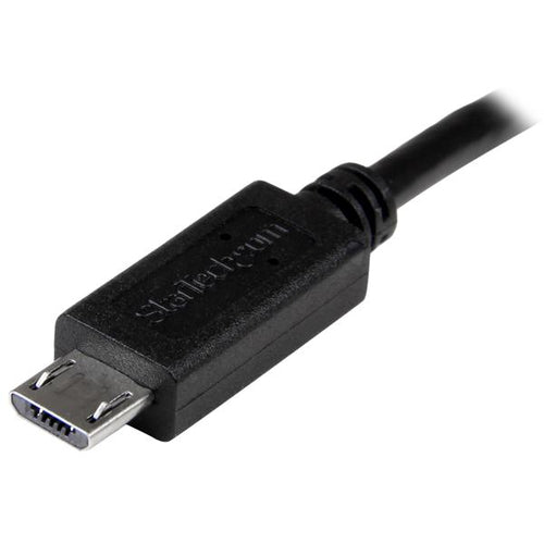 Micro USB OTG Cable 8 Inch Male to Male Black StarTech.com