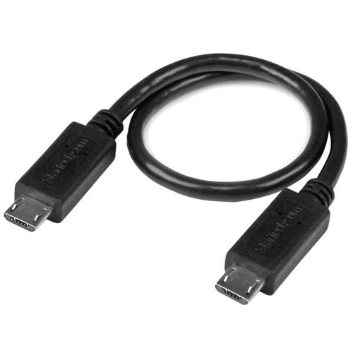Micro USB OTG Cable 8 Inch Male to Male Black StarTech.com
