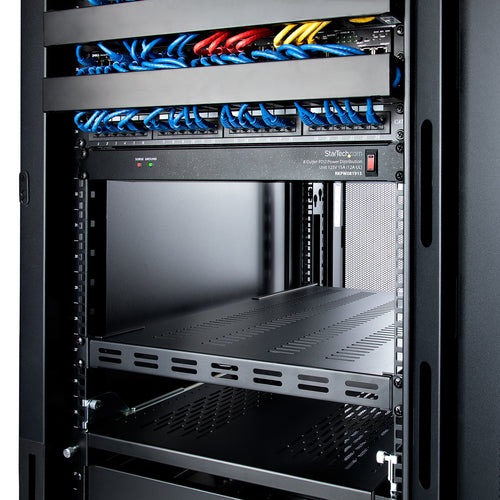 Server Rack Shelf StarTech ADJSHELFHDV Adjustable 330lbs 1U Steel