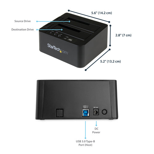 HDD/SSD Duplicator StarTech.com SDOCK2U313R Dual Bay USB 3.1 10Gbps