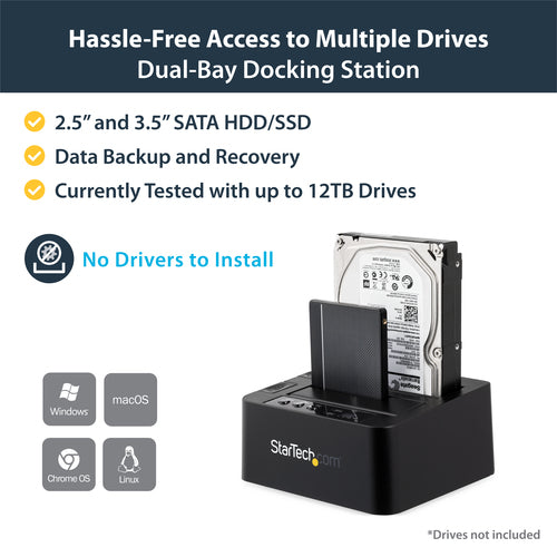 HDD/SSD Duplicator StarTech.com SDOCK2U313R Dual Bay USB 3.1 10Gbps