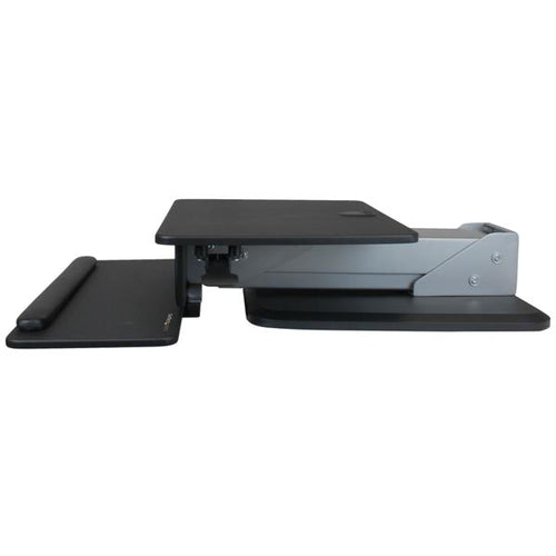 StarTech.com ARMSTS Sit-to-Stand Multimedia Cart - 30" Black & Silver Workstation