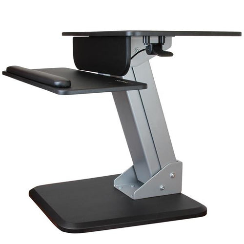 StarTech.com ARMSTS Sit-to-Stand Multimedia Cart - 30" Black & Silver Workstation