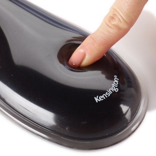 Kensington Gel Mouse Pad with Wrist Rest Black and Blue Monochromatic Design