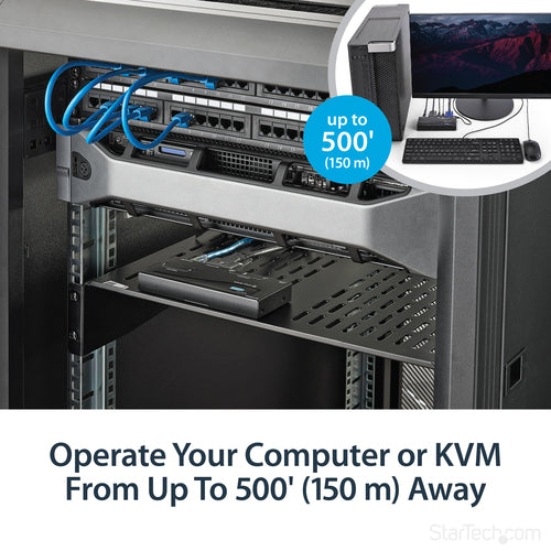 USB VGA KVM Console Extender over CAT5 UTP 500 ft 1024x768