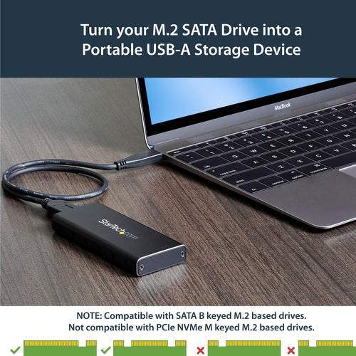 Storage Drive Enclosure StarTech.com SM21BMU31C3 USB 3.1 10Gbps M.2 SATA - SM21BMU31C3