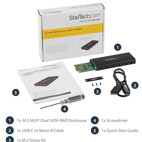Storage Drive Enclosure StarTech.com SM21BMU31C3 USB 3.1 10Gbps M.2 SATA - SM21BMU31C3