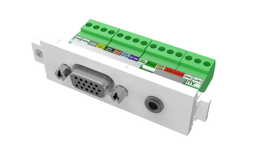 Socket Outlet Vision TC3 VGAF3.5MM VGA + 3.5mm White 64mm - TC3 VGAF3.5MM