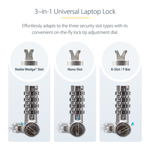 Cable Lock StarTech.com Universal 6.6ft Keyless Combination Anti-Theft